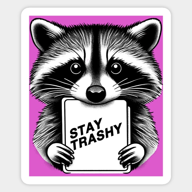 Stay Trashy Sticker by CreativeSage